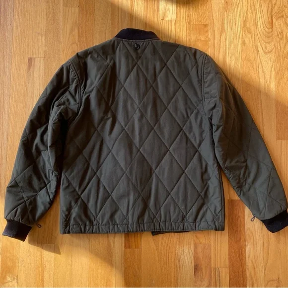Filson Men’s Quilted Pact Jacket in dark otter green, small - Picture 3 of 9